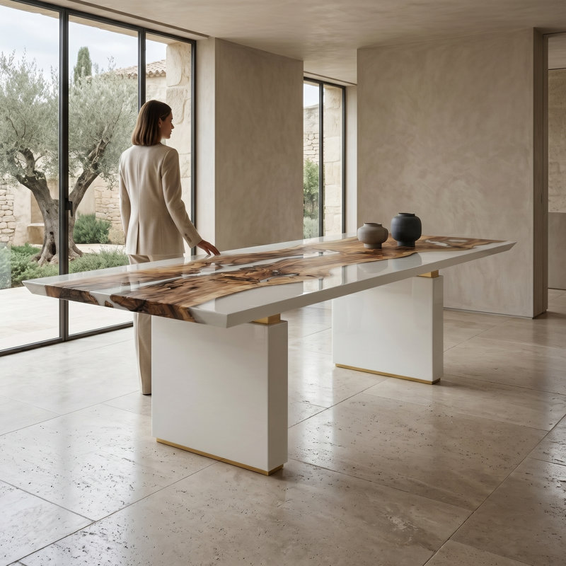 Dining Table, 29.5" H x 42" W x 72" D, White