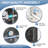 56-60" W x 76" H Frameless Sliding Shower Door with 1/4" Clear Tempered Glass, Easy-Clean Coating, Explosion-Proof Film, Stainless Steel Accessories-114511029