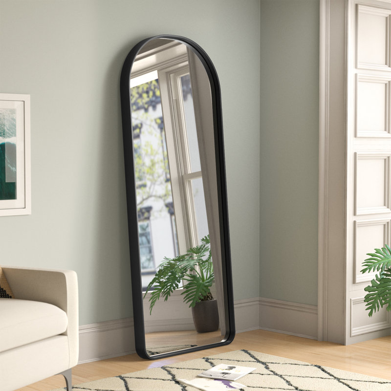 Arsalaan Metal Mirror, Black, 71" x 31"