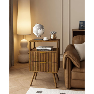 39cm W Manufactured Wood Bedside Table