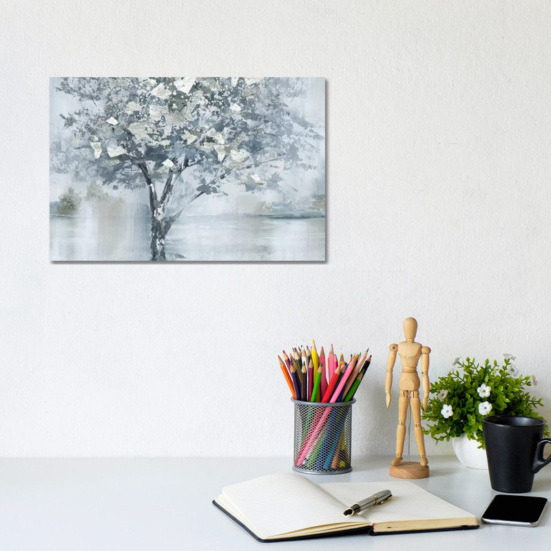 «Foil Foliage» par Nan - impression, H 8 po x l 12 po x P 0,75 po, Toile tendue