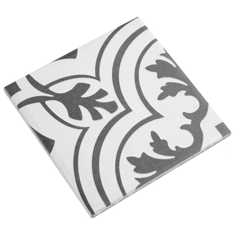 Twenties Mini 4" x 4" Ceramic Patterned Wall & Floor Tile