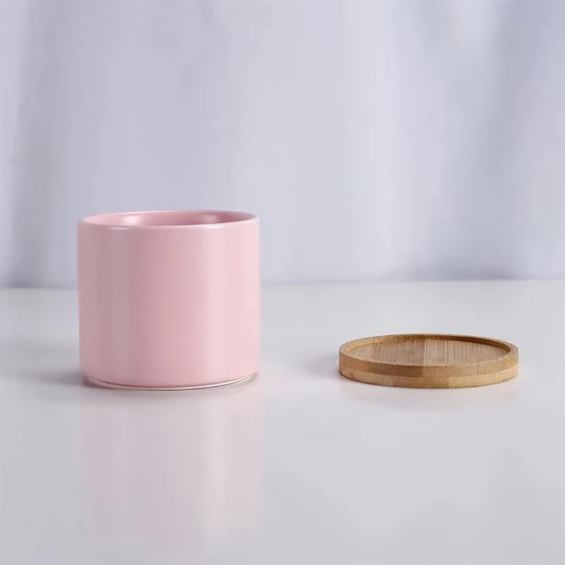 2-Piece, 4.5" Ceramic Pot Planter, Pink