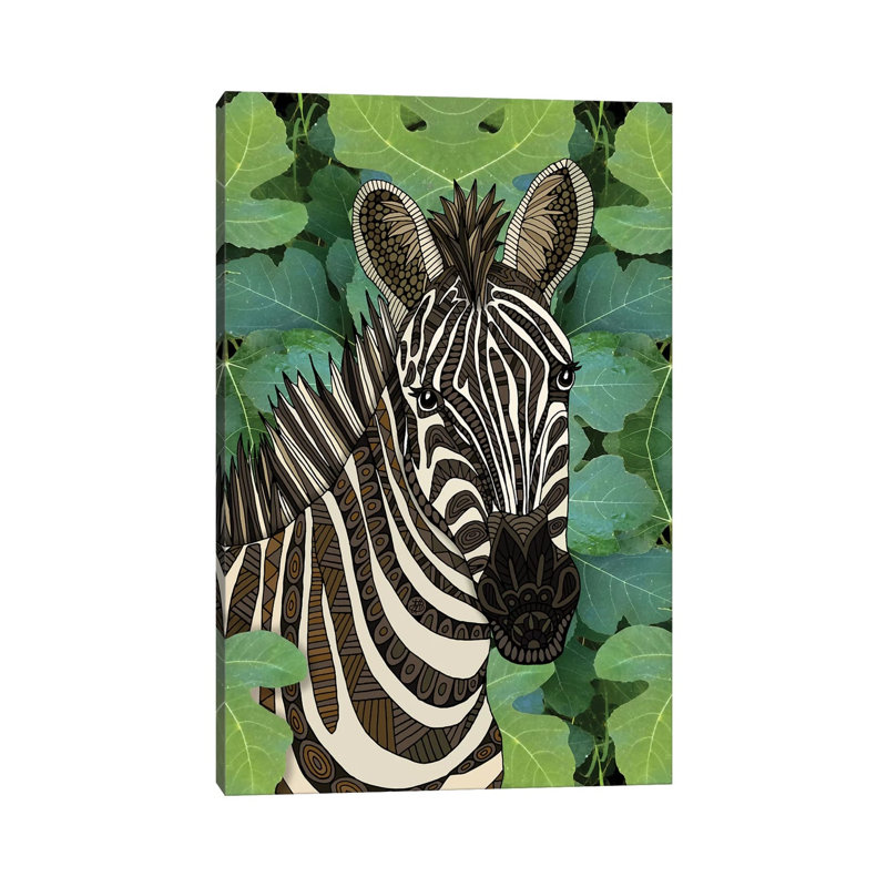 Zebra by Angelika Parker - Wrapped Canvas Print, 101.6 cm H x 66.04 cm W