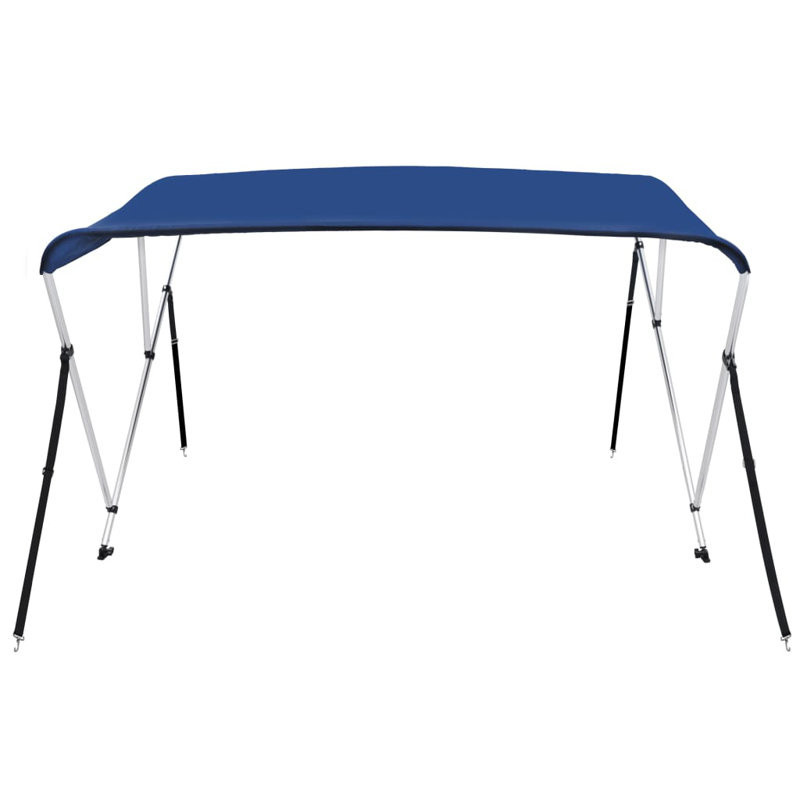 Bimini Top Canvas Cover Canopy with Aluminum Frame Bimini Top for Boat, 53.9" H x 72" W x 70.9" D, Blue