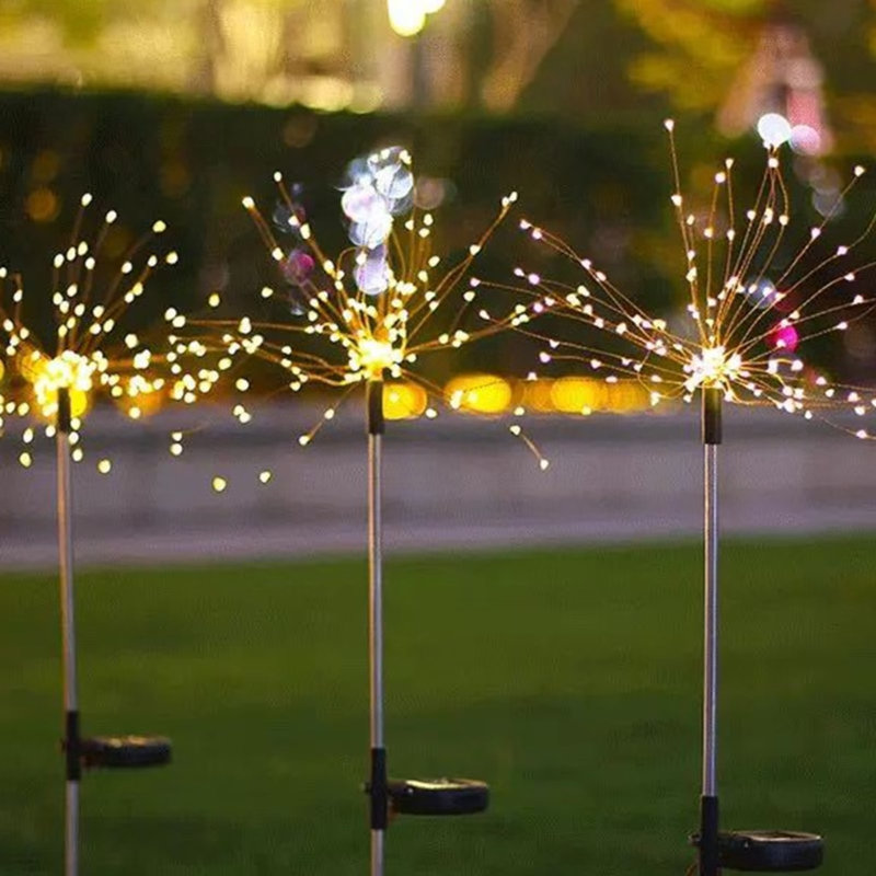 Feu de feu d'artifice solaire blanc à basse tension, Jaune