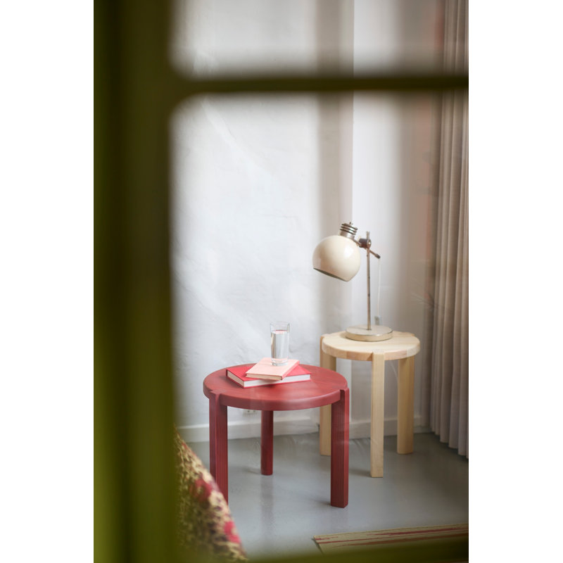 Ragnesminde Solid Wood Coffee Table, Carmine Red