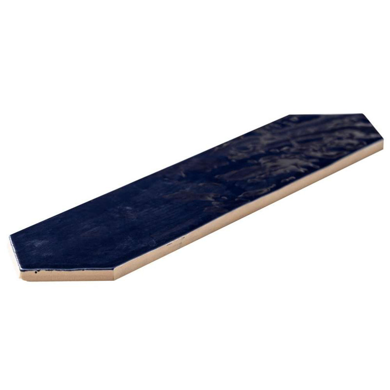 Tribeca-Talavera Picket 2.6"x13" Handmade Ceramic Tile Trim, Blue