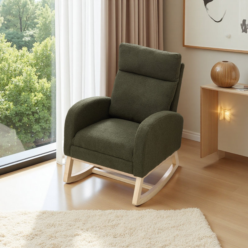 Chaise berçante Teddy, Vert