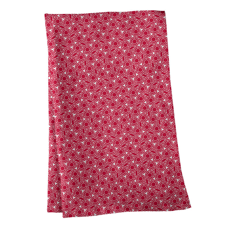 Mcguigan Tea Towel Kitchen Towel, Poly Twill, Red/White