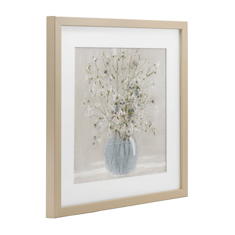 «Subtle Glass Vase Bouquet», reproduction d'art sous verre, design par Carol Robinson, H 13 po x l 13 po