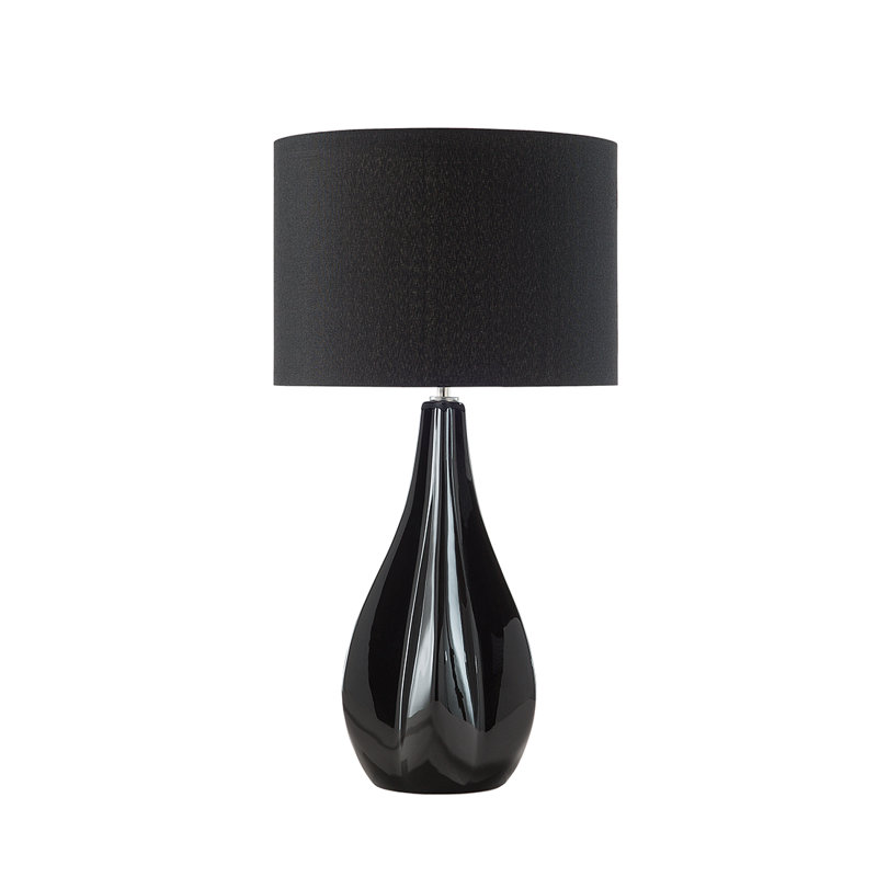 Porcelain Table Lamp, Black