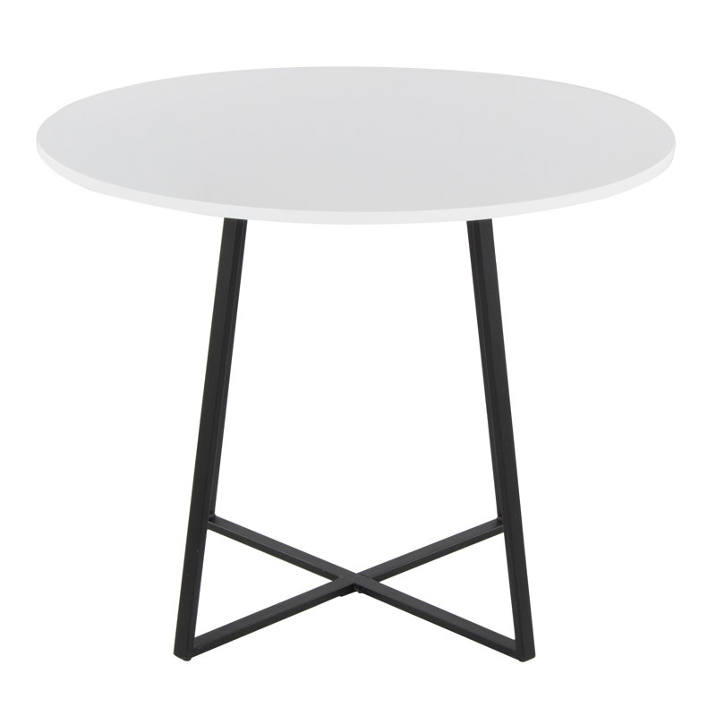 Table de salle à manger Cosmo Canary, Blanc / Blanc, Black