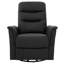  Fauteuil inclinable manuel berçant à bascule avec chaleur et poche latérale, cuir PU, noir-507845337
