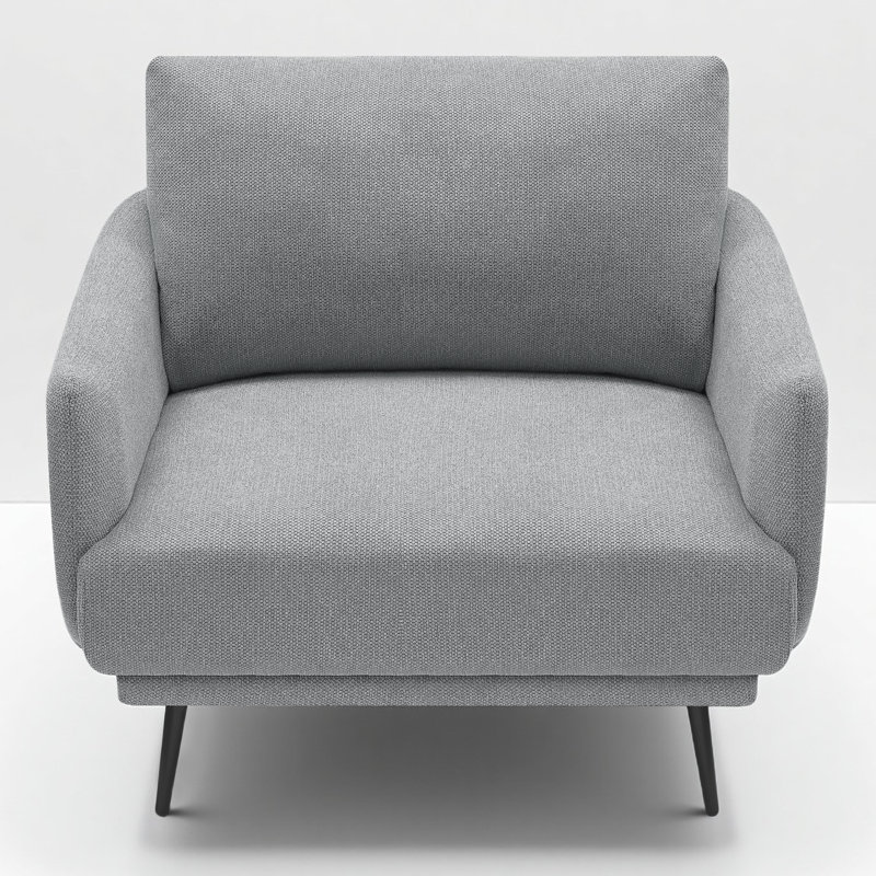 Karaka 37.5'' Wide Oversized Armchair accent chair single seat sofa for living room, Gray Polyester