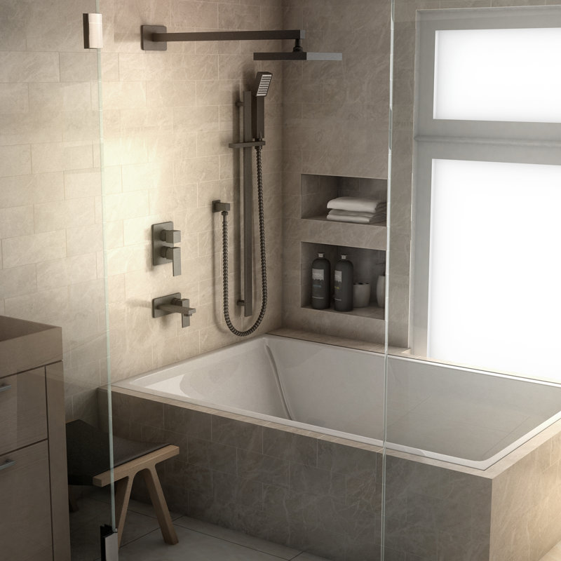 Bliss Complete Shower System with Rough-in Valve, Matte Black