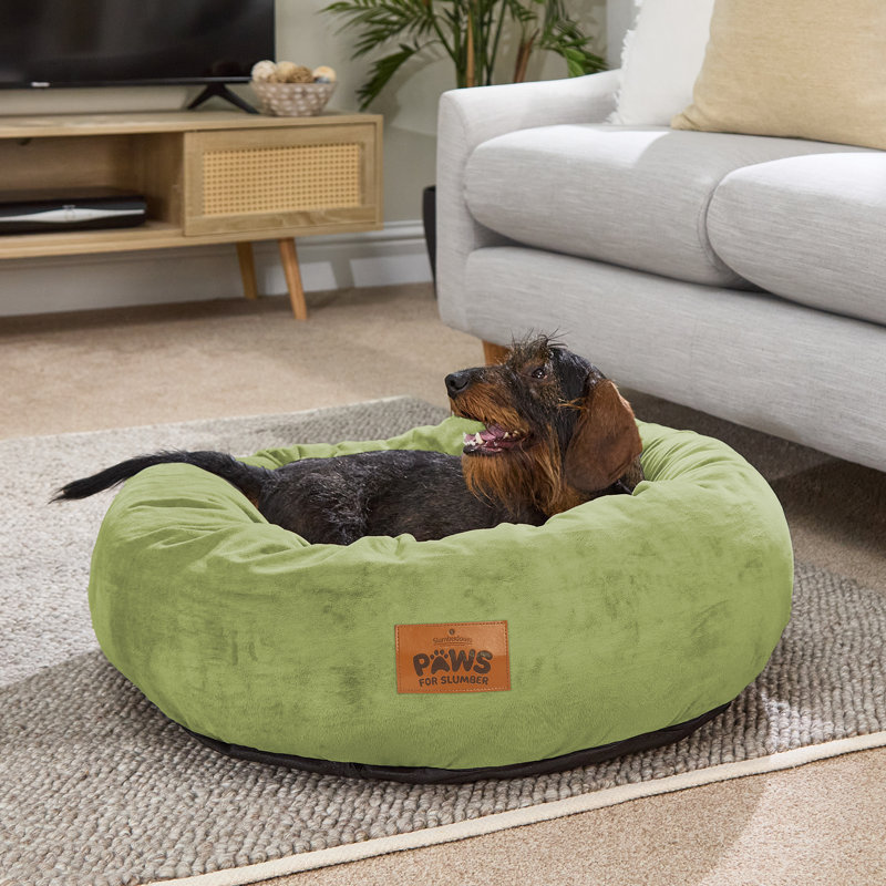 Slumberdown Paws for Slumber Donut Pet Bed, Green, Large (75cm W x 24cm D x 75cm H), Large (41 - 70 lbs)