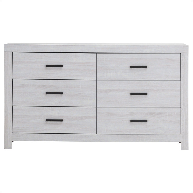 Commode 6 tiroirs Sherwood, Blanc