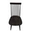 Chaise de salle à manger élégante noire 17 po avec siège profilé confortable-44242309