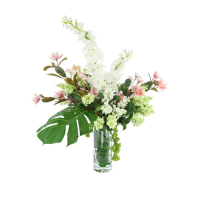 Delphinium, Magnolia and Lilac Arrangement