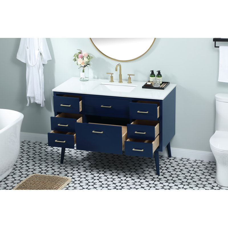 Steinfeldt 48' Single Bathroom Vanity Set, Bleu