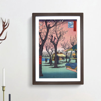 Plum Garden at Kamata by Utagawa Hiroshige - Picture Frame Painting Print