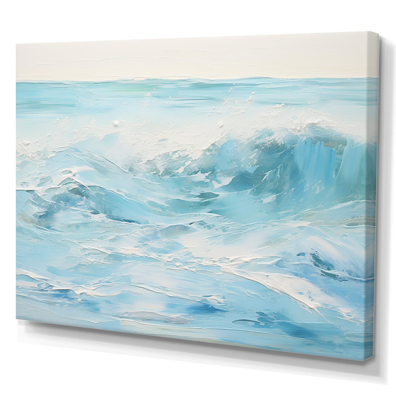 Plumlee - plage et océan, art mural sur toile, H 24 po x l 32 po x P 1 po, Toile tendue
