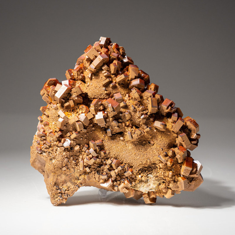 Genuine Vanadinite Crystal Cluster On Matrix From Morocco (0.9054 Lbs)