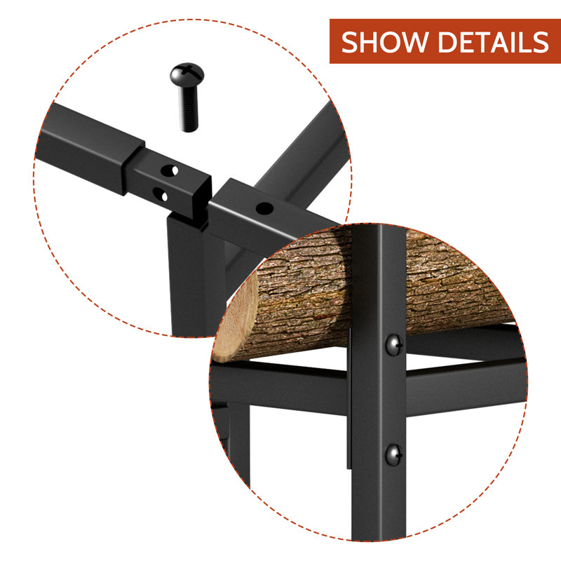 63.2'' W Metal Log Rack