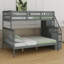 Lit superposé avec escalier de rangement et garde-corps pour la chambre à coucher-106496028