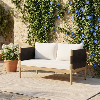 Causeuse d'extérieur en bois d'acacia Papastamelos