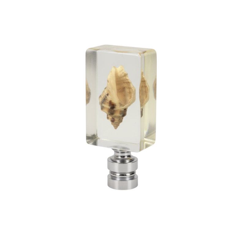 Royal Designs, Inc. F-5116SL-1 Coquille de buccin en résine faite à la main, base argent poli, Argent poli