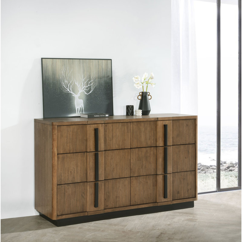 Gross 6-drawer Dresser Cabinet Ash Brown