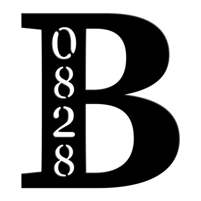 Borlaug Water Resistant Steel Text & Numbers Wall Decor
