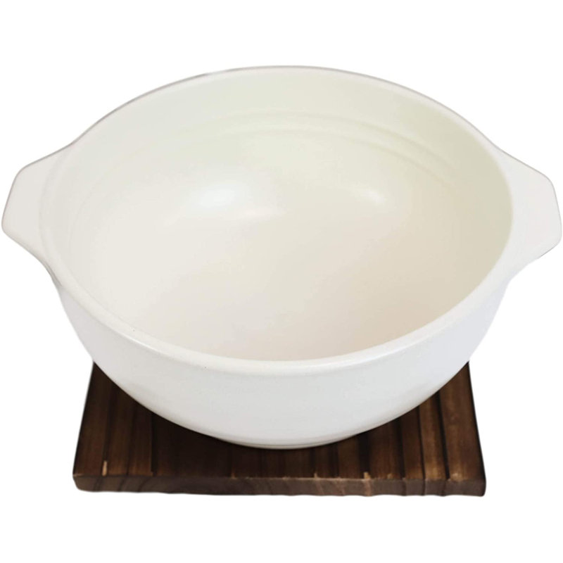 0,96 pte Cocotte ronde en céramique, Blanc