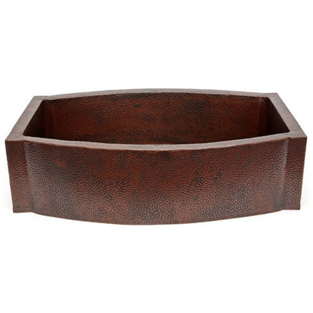 Williston Forge 560mm W Single Bowl Copper Kitchen Sink
