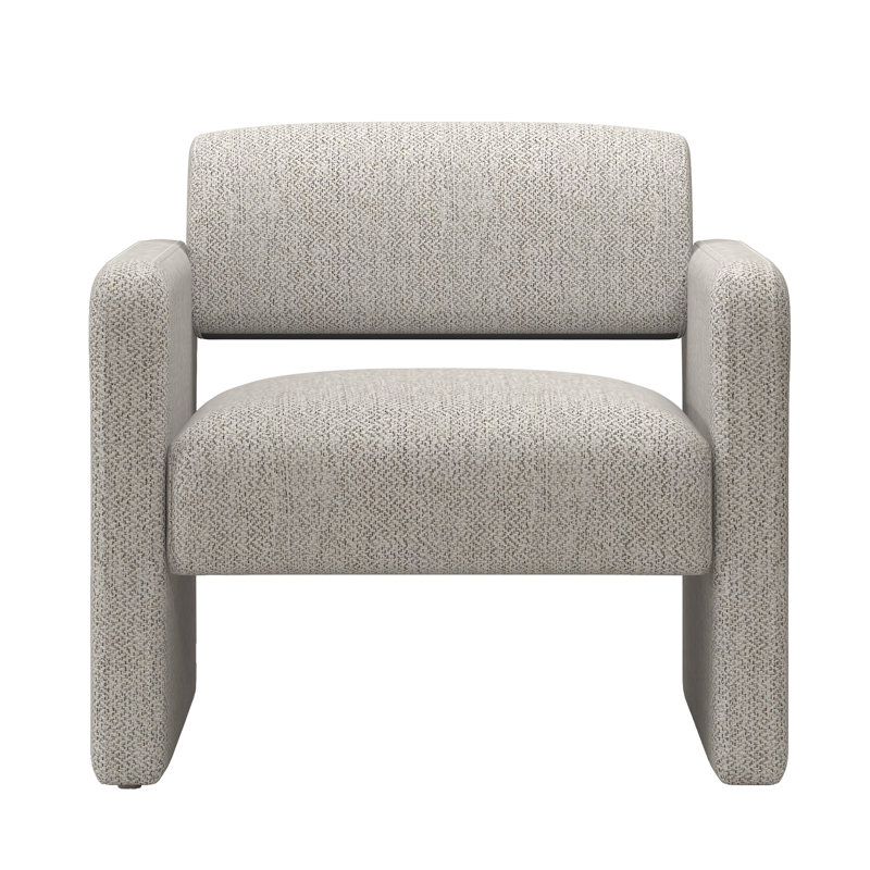 Fauteuil d'appoint rembourré Chien, Lin beige