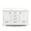 Ensemble de meuble-lavabo double 48 po avec comptoir en quartz blanc Carrara, lavabos sous le comptoir, portes et tiroirs à fermeture en douceur-996057465