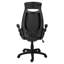 Modern Office Armrest Seat - Ergonomic, Adjustable Height, Swivel, Black Padding Sitting Chair , Leather Look