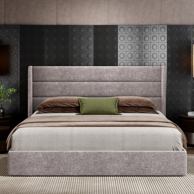 Bradenburg Upholstered Wingback Storage Bed