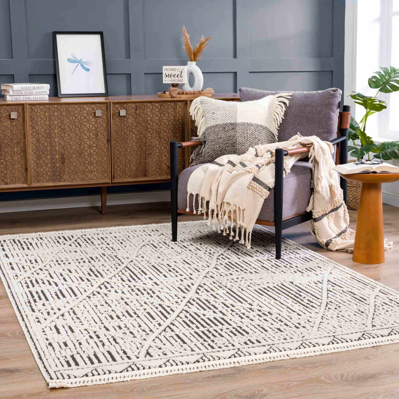 Jeanell Moroccan Indoor Rug, Rectangle 5'3" x 7'