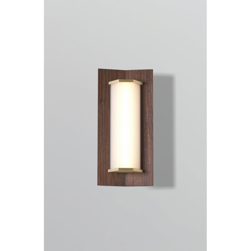 Penna 1 - Light LED Flush Mounted Sconce, 16" H x 7.7" W x 3.5" D, 3500K Bright White Bulb Temp, 120V