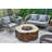 Manchester 42" Outdoor Redwood Concrete Fire Table 45,000 BTU - Includes Lava Rocks & PVC Cover-891788285