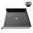 72 in. x 36 in. ADA Compliant Alcove Acrylic Shower Base in Glossy Black With Center Drain, Drain Included-114639120