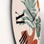 Moon and Sun Shapes In Retro Green & Terracotta Tone - Horloge murale moderne-60327705