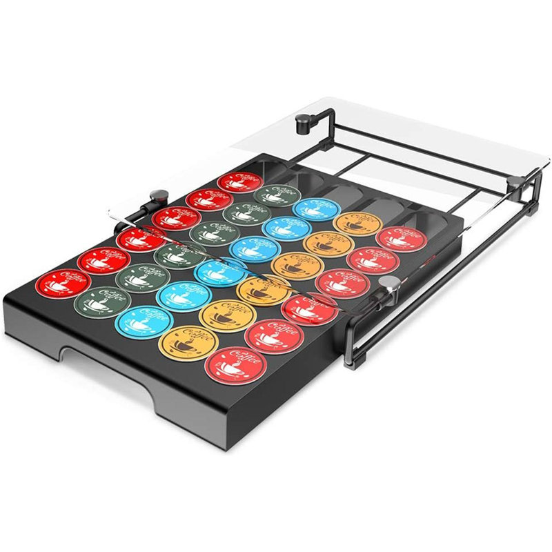Support de tiroir de rangement à dosettes en verre compatible avec les dosettes K