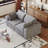 Compression Sofas, 71 Inch Grey Corduroy Modular Modern Couch For Home