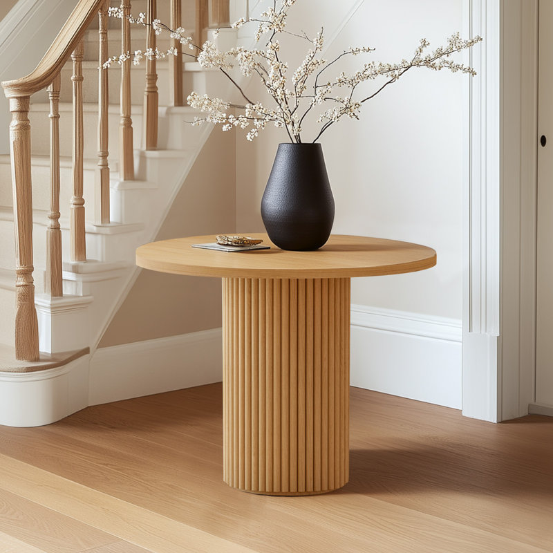 Astraea Round Wood Dining Table, 29.6"H x 35"L x 35"W, Natural