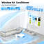 Window Air Conditioner,Cools 550 Sq.ft, 6-In-1 Modes, Remote, Easy Install & Energy Saving, White-125528199