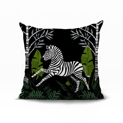 Oreiller carré réversible intérieur / extérieur Asty Zebra